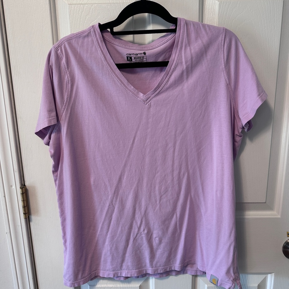 Carhartt Lavender V-Neck Women's Tee